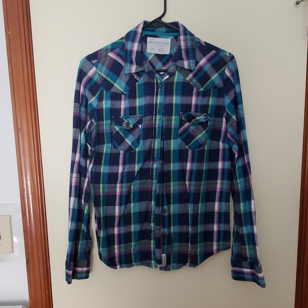 Plaid button down